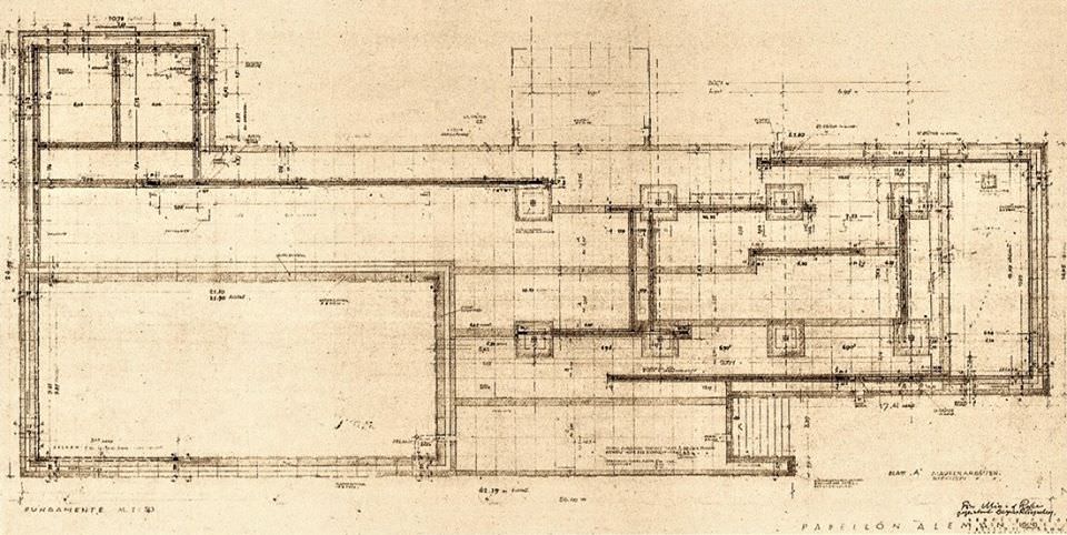 Historic planimetry of the Pavilion's base